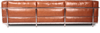LC3 Style 3 Seater Grand Sofa Dark Tan image.