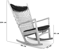 PP124 The Rocking Chair Solid Ash  image.