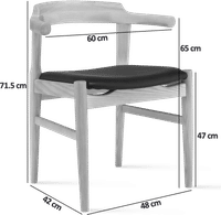 PP68  - Dining Chair Black/Solid American Ashwood image.