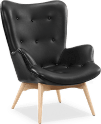 R160 Contour Chair Premium Leather/Black  image.
