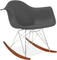 RAR Style Plastic Rocking Chair    Basalt/Dark Wood image.