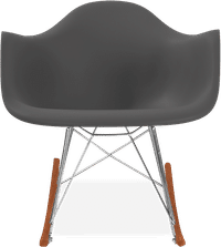 RAR Style Plastic Rocking Chair    Basalt/Dark Wood image.