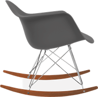 RAR Style Plastic Rocking Chair    Basalt/Dark Wood image.