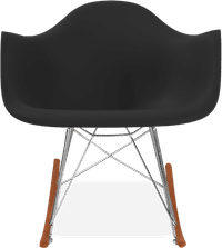 RAR Style Plastic Rocking Chair    Black/Dark Wood image.