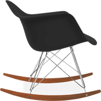 RAR Style Plastic Rocking Chair    Black/Dark Wood image.