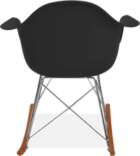 RAR Style Plastic Rocking Chair    Black/Dark Wood image.