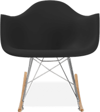 RAR Style Plastic Rocking Chair    Black/Light Wood image.