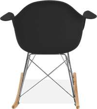 RAR Style Plastic Rocking Chair    Black/Light Wood image.