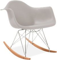 RAR Style Plastic Rocking Chair    Light Grey/Light Wood image.