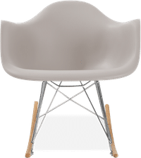 RAR Style Plastic Rocking Chair    Light Grey/Light Wood image.