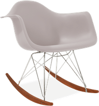 RAR Style Plastic Rocking Chair    Mauve/Dark Wood image.