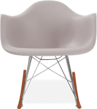 RAR Style Plastic Rocking Chair    Mauve/Dark Wood image.