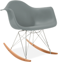 RAR Style Plastic Rocking Chair    Moss Grey/Light Wood image.