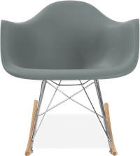 RAR Style Plastic Rocking Chair    Moss Grey/Light Wood image.