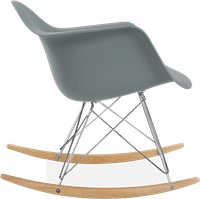 RAR Style Plastic Rocking Chair    Moss Grey/Light Wood image.