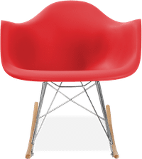 RAR Style Plastic Rocking Chair    Red/Light Wood image.