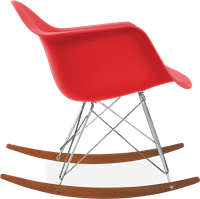 RAR Style Plastic Rocking Chair    Red/Dark Wood image.