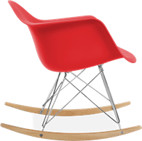 RAR Style Plastic Rocking Chair    Red/Light Wood image.