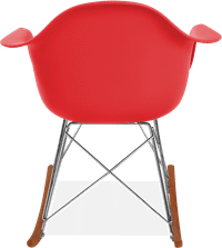 RAR Style Plastic Rocking Chair    Red/Dark Wood image.