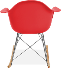 RAR Style Plastic Rocking Chair    Red/Light Wood image.