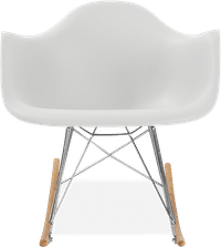 RAR Style Plastic Rocking Chair    White/Light Wood image.
