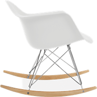 RAR Style Plastic Rocking Chair    White/Light Wood image.