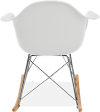 RAR Style Plastic Rocking Chair    White/Light Wood image.