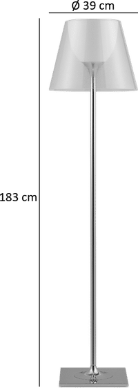 Romeo Moon Style Floor Lamp Chrome image.