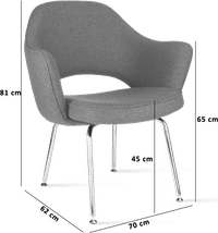 Saarinen Executive Armchair Charcoal Grey image.