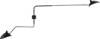 Sconce Wall Light 2 Arms Black image.