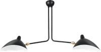 MCL R2 - 2 Arm Pendant Lamp Black image.