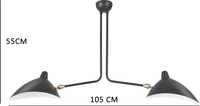 MCL R2 - 2 Arm Pendant Lamp Black image.
