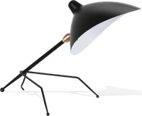 Serge Mouille Style Tripod Lamp Black image.