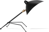 Serge Mouille Style Tripod Lamp Black image.