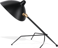 Serge Mouille Style Tripod Lamp Black image.