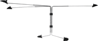 Serge Mouille Five - Arm Wall Lamp Black image.
