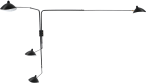 Serge Mouille Four - Arm Wall Lamp Black image.