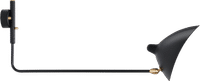 Serge Mouille One Curved Arm Wall Lamp Black image.