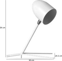 Serge Mouille Style Table Lamp Black image.