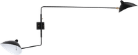 Serge Mouille Two - Arm Wall Lamp Black image.