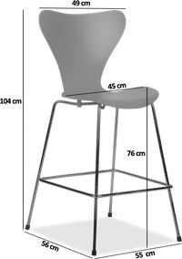 Series 7 Barstool  Plywood/Black  image.