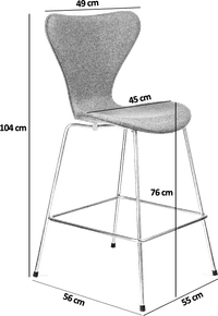 Series 7 Barstool Upholstered Blue image.