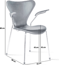 Series 7 Chair Carver - Full Leather Black image.