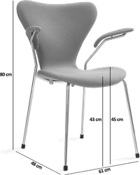 Series 7 Chair Carver  Black image.