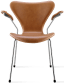 Series 7 Chair Carver - Full Leather Dark Tan image.