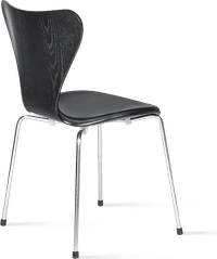 Series 7 Chair - Half Upholstered Premium Leather/Black image.