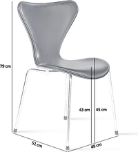 Series 7 Chair - Half Upholstered Premium Leather/Black image.