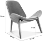 Shell Chair (CH07) Premium Leather/Black Cowhide/Rosewood image.