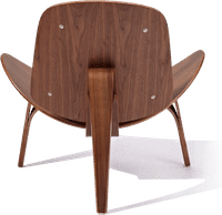 Shell Chair (CH07) Italian Leather/Dark Tan/Rosewood image.