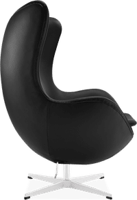 The Egg Chair Italian Leather/With piping/Black image.